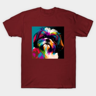 Cute Pop Art Shih Tzu T-Shirt